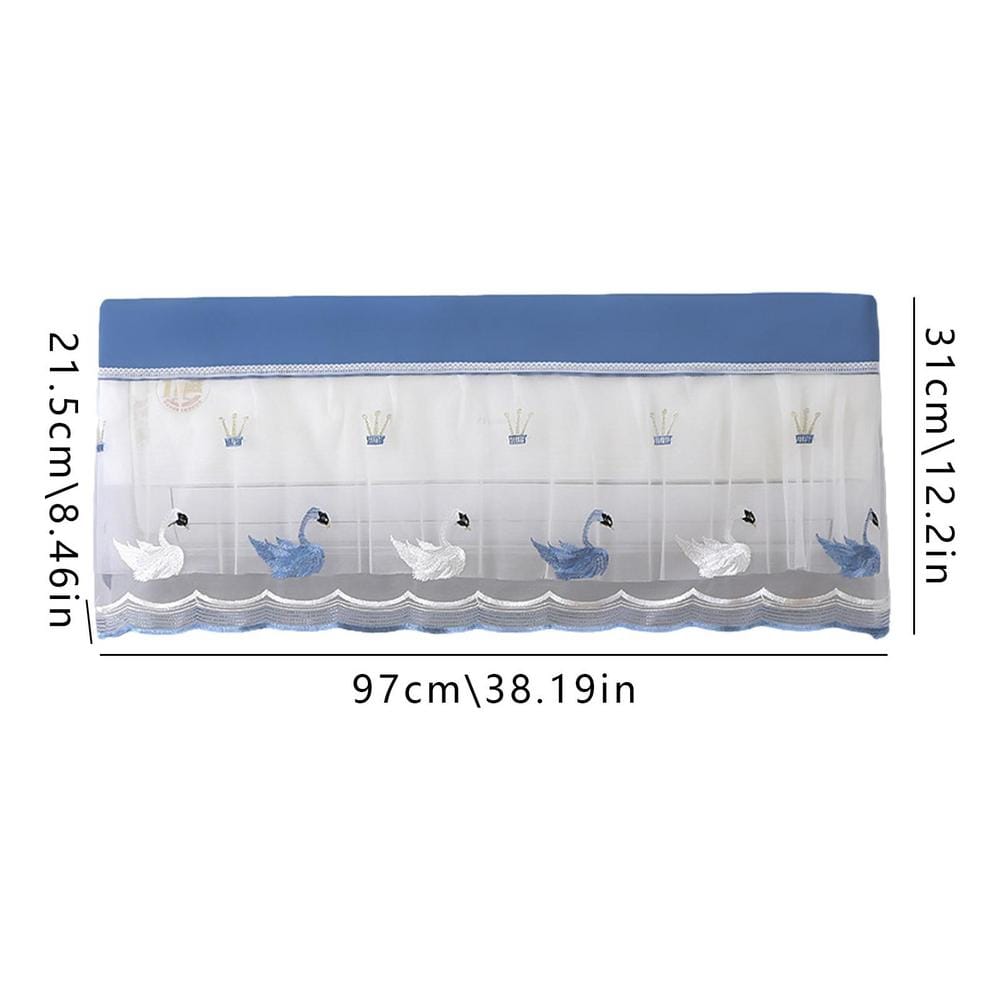 

Чехол для кондиционера от пыли, прочный и красивый, вышитый, раздельный чехол, удобная защита от пыли для домов и квартир синий