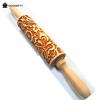 Christmas Rolling Pins Rock Snowflake Elk Wooden Rolling Embossing Baking Cookies Biscuit Fondant Cake Patterned Roller 35*5cm