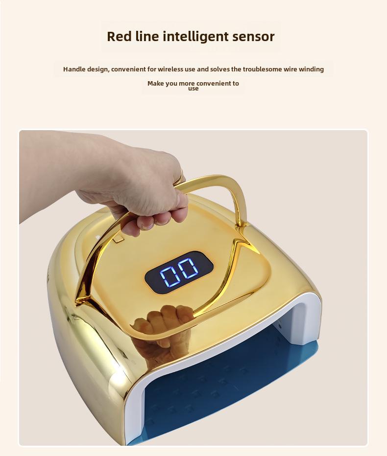 S20 Gradient Rechargeable Nail Light Therapy Machine, 60W High-Power Quick Drying for Nail Salons