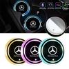 EJK4  2025 Hot For Benz Led Car Cup USB Charging Luminous Coaster For Mercedes Benz AMG W177 W176 X166 X167 C257 C218 X253 C118 C117 H