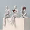 Kreatives Lesebuch, Pulp-Denkerin, Statue, Dekor, Kunstdesign, Wohndekor, Zubehör, modernes Ornament, Figur, Sammlerstück