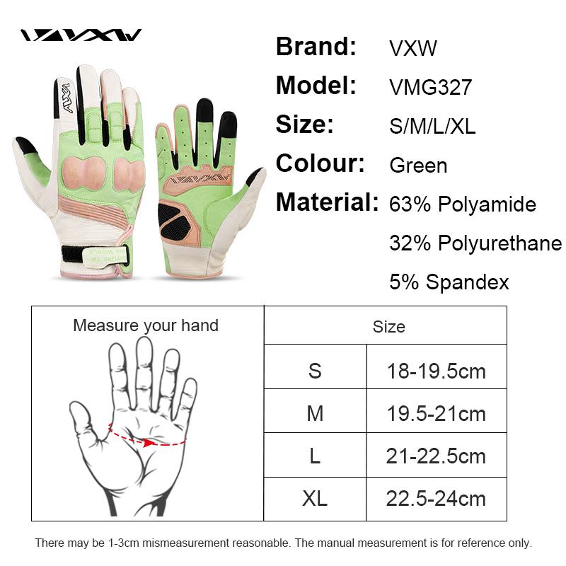 VXW Motorradhandschuhe Schützende PVC-Schale Wasserdicht Touchscreen Rutschfest Vollfinger Moto Racing Motocross Guantes für Frauen
