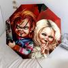 1 PC Automatic Folding Umbrella - Chucky Pattern Portable Foldable Design With 8 Ribs Christmas Birthday Gifts