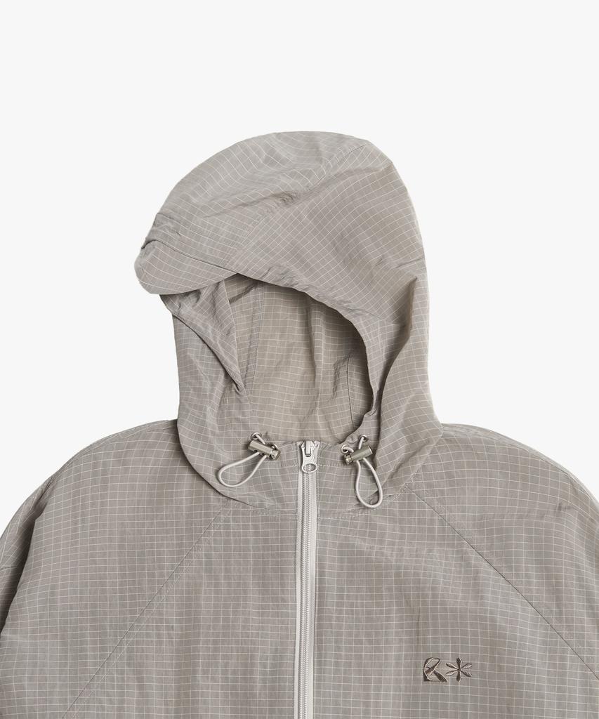 Riomeu Asymmetrical Curved Line Windbreaker Jacket_Gray : Radiant176