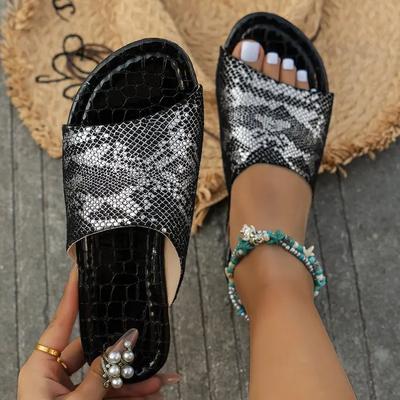 Summer Beach Shoes Fashion Women's Summer Simple Comfortable Slippers Comfortable Flat Shoes Open Toe Breathable Slippers