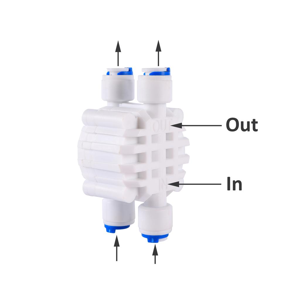 1 st 1/4"3/8" Ytterdiameter Rör Tryckreducerande Regulatorventil 2/4-vägs Vattenhastighetskontrollventil Snabbkoppling Switch Vattenrenare