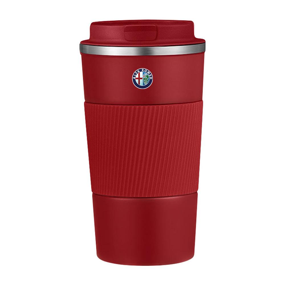 

For Alfa Romeo 1pc Vacuum Flask Travel Thermal Cup Stainless Steel Coffee Thermos Mug Car Logo For Alfa Romeo Sportiva 159 Giuli 1pc