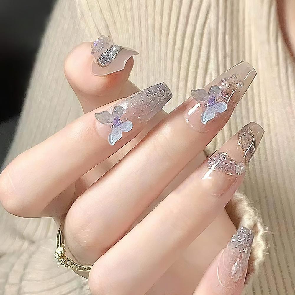 Resin Butterfly Nail Art Accessories Fairy Cute Three-Dimensional Versatile Transparent Ribbon Bow Nail Accessories