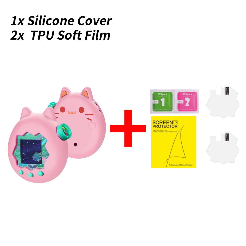 For Tamagotchi Paradise Silicone Full Cover Case Non-Slip Liquid Silicone Cute Protective Cover Soft Shell Game Accessories