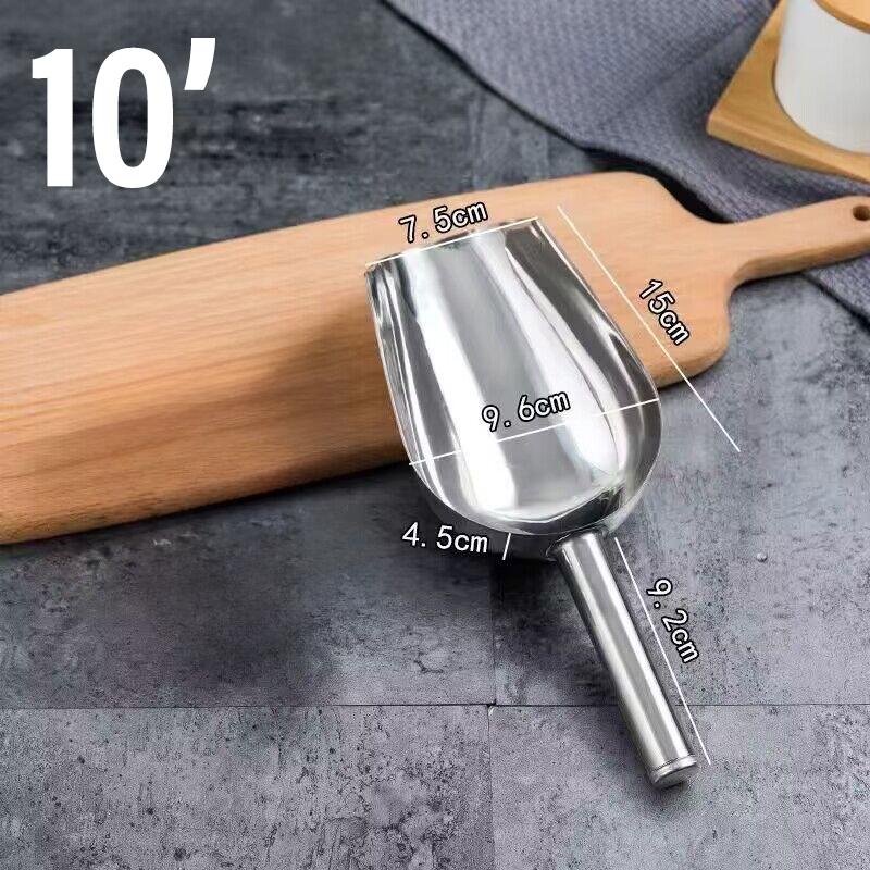 Stainless Steel Shovel Metal Multifunctional Ice Shovel Food Measuring Spoon Coffee Bean Flour Shovel Home Kitchen Accessories