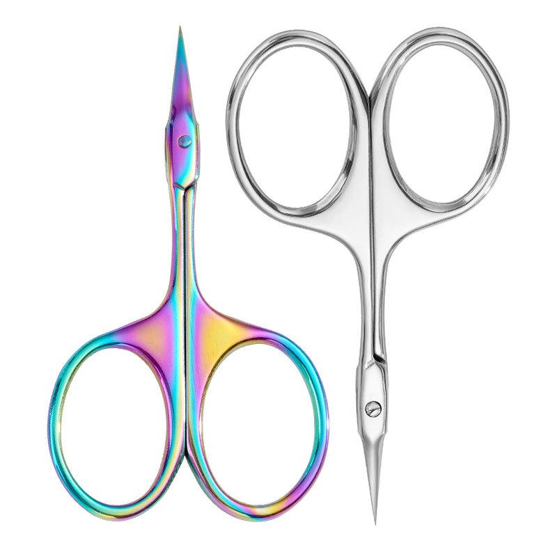 Nerezové zakřivené kleštičky na kůžičku - Manikúrní kleště a nůžky na nehty pro odstranění kůžičky a tvarování nehtů