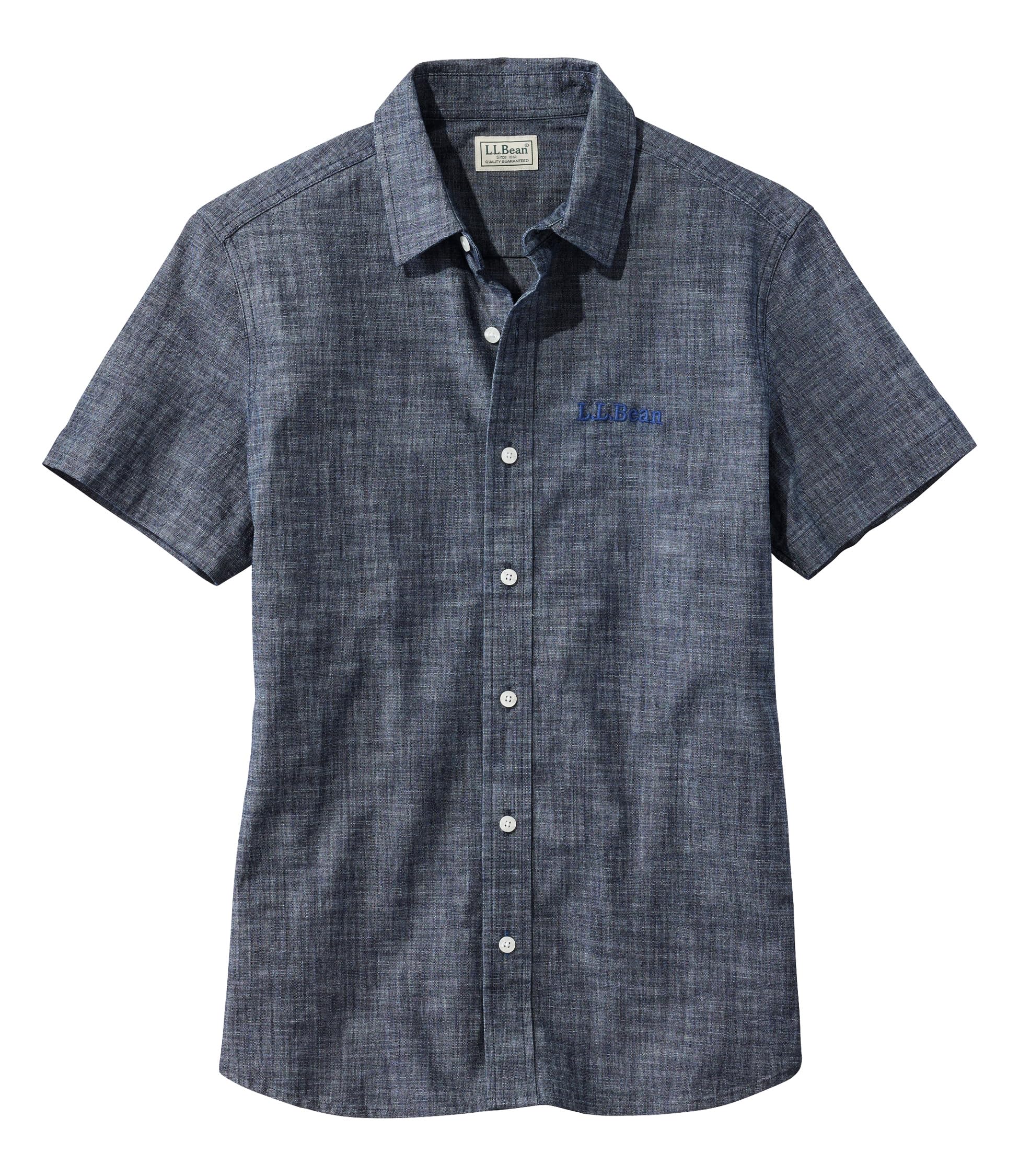 

LL Bean Comfort Stretch Chambray Short Japan Size Dark Indigo 1000277558 Women s Shirt, Sleeve, Fit, Small, Blue,