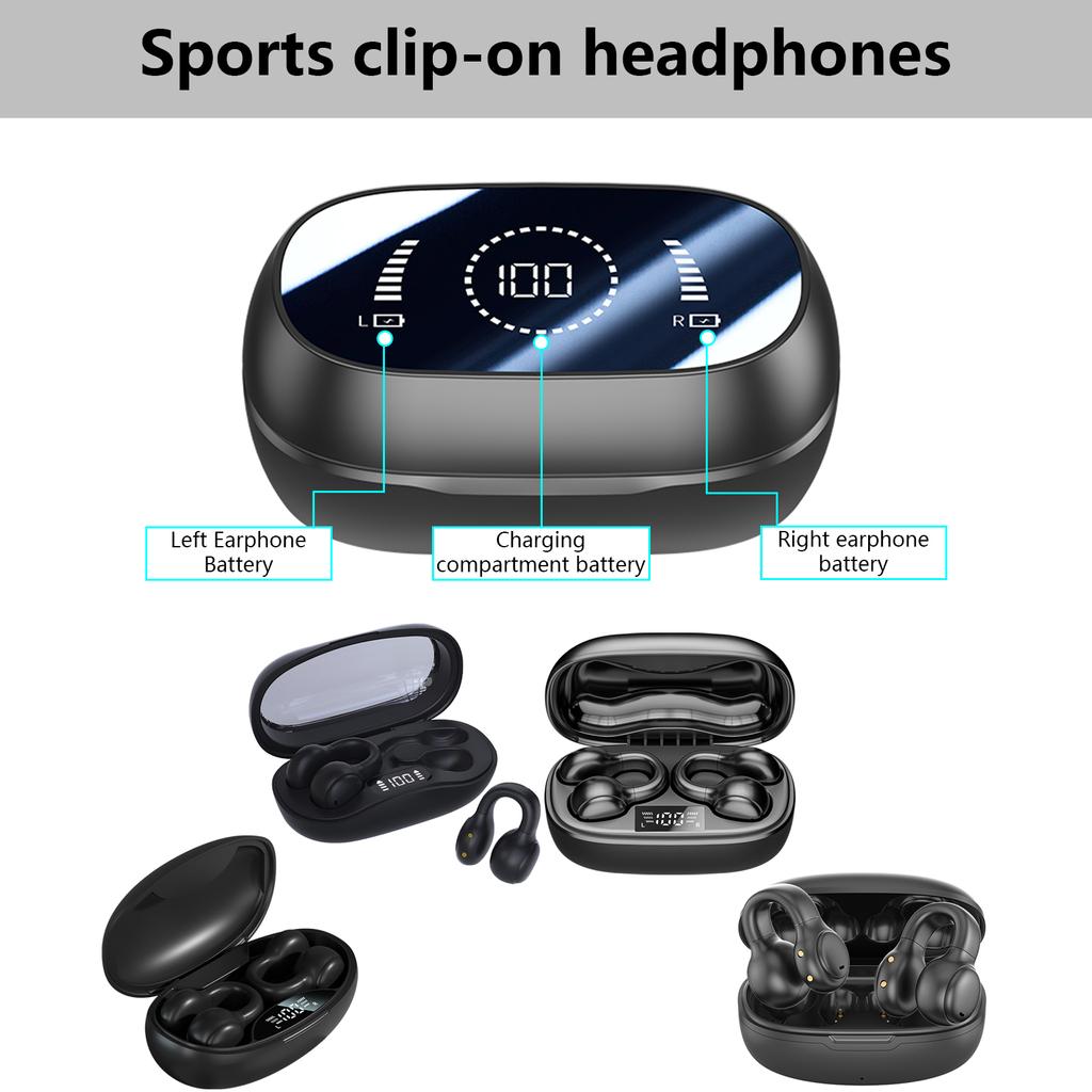Open Designing Earbud Bluetooth-compatible Earphones Support Voice Call Build-in Large Capacity Battery