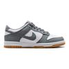 Nike Sneaker Dunk Low GS Grigio Riflettente Bambini Bianco Light-Iron-Ore Gomma-Marrone-Chiaro FV0374-100
