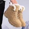Large Size High Top Men's Sports Warm Plush Thick Snow Boots Outdoor Jungle Combat