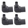IEC320 C8 to C13 Power Adapter Male to Female 90 Degree Power Socket Adapter for Printer Scanner 4pcs 250V