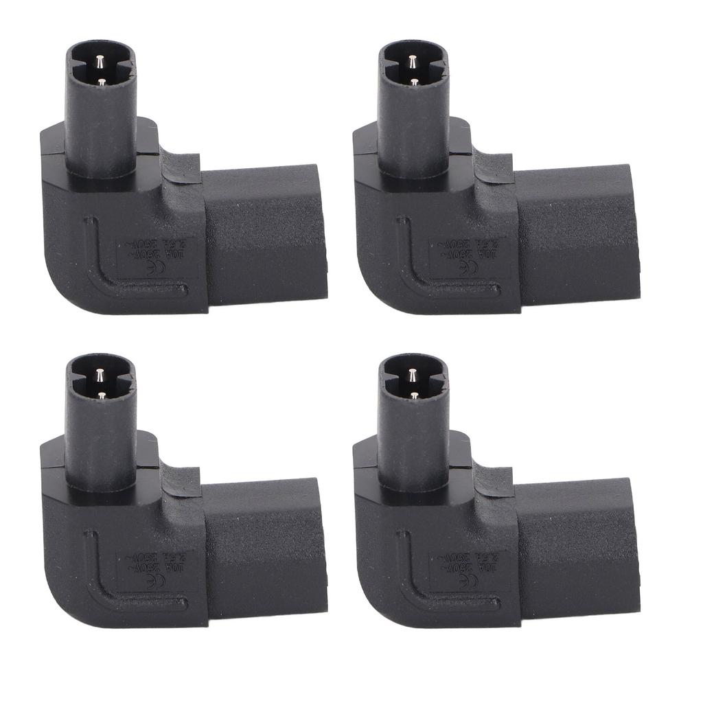 IEC320 C8 to C13 Power Adapter Male to Female 90 Degree Power Socket Adapter for Printer Scanner 4pcs 250V