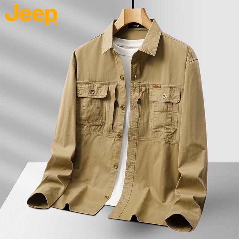 

JEEP Men s Versatile Long Sleeve Shirt Jacket M