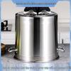304 Stainless Steel Soup Pot with Lid - Thickened Round Barrel for Commercial Use, Ideal for Rice, Water, Braised Meat, and Porridge.