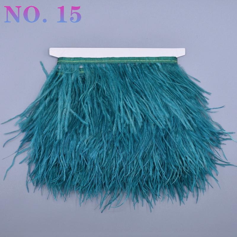 10 metrů barevná stuha z pštrosího peří 8-10 cm páska ozdoby šití kostým pštrosí peří ozdoba třásně sukně oblečení DIY dekor