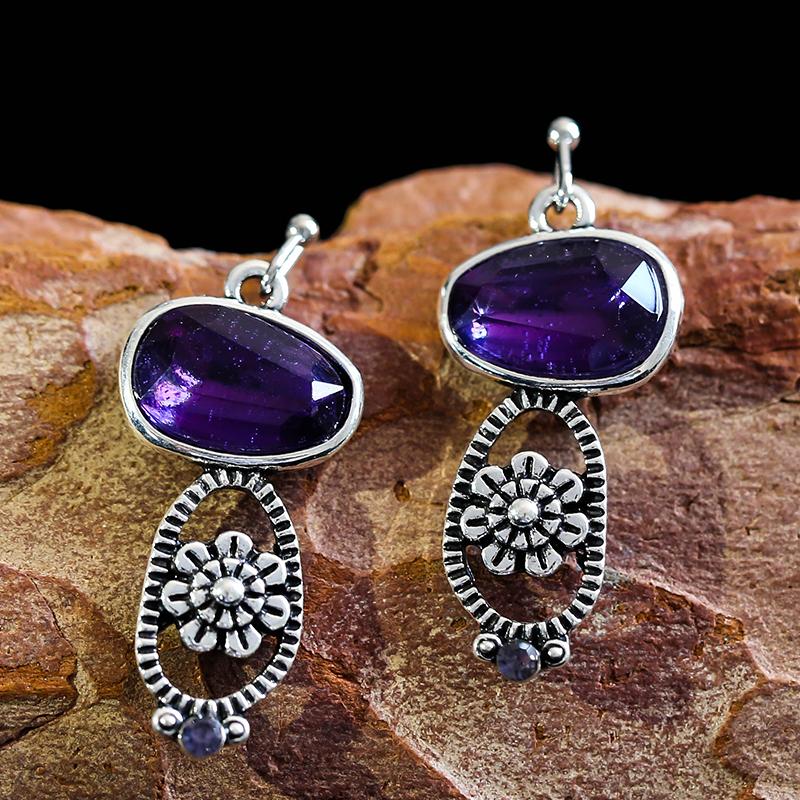 Indian Tribal Personality Dangle Drop Earrings Resin Stone Boho Ethnic Vintage Hanging For Women Jewelry