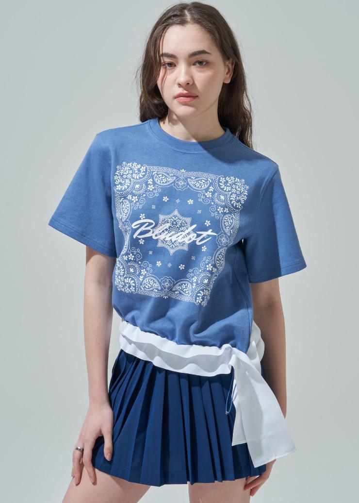 Blue Dot Bandana Artwork Tape Point T-Shirt_Bl 85