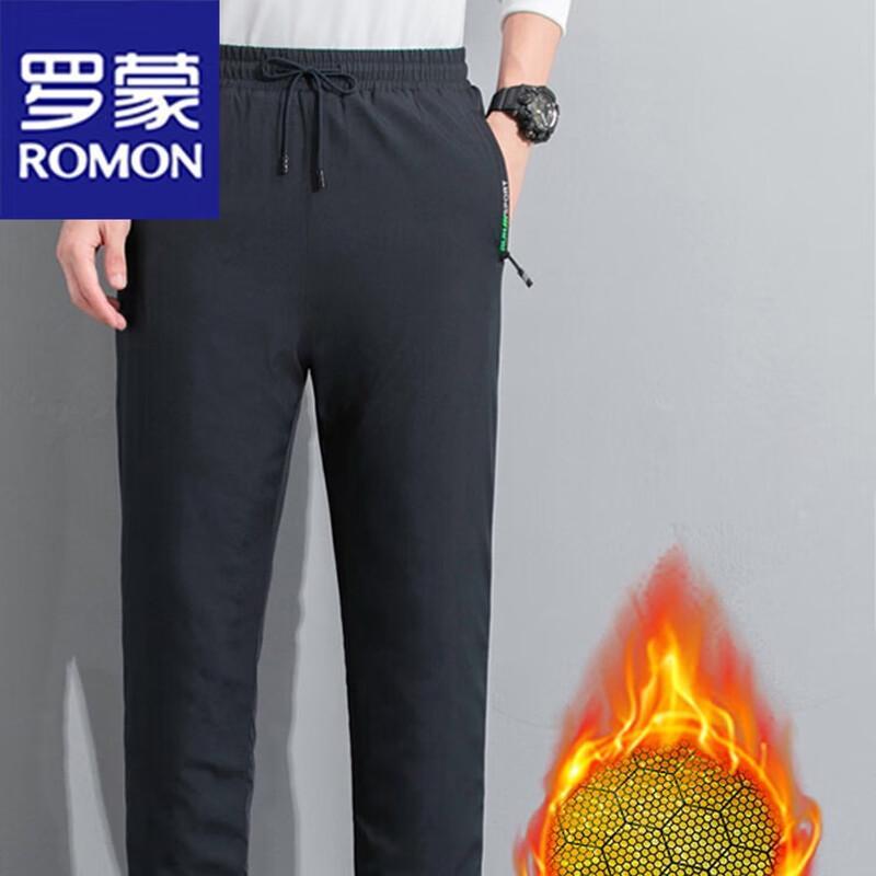 ROMON Men's Lambswool Lined Straight Leg Casual Pants