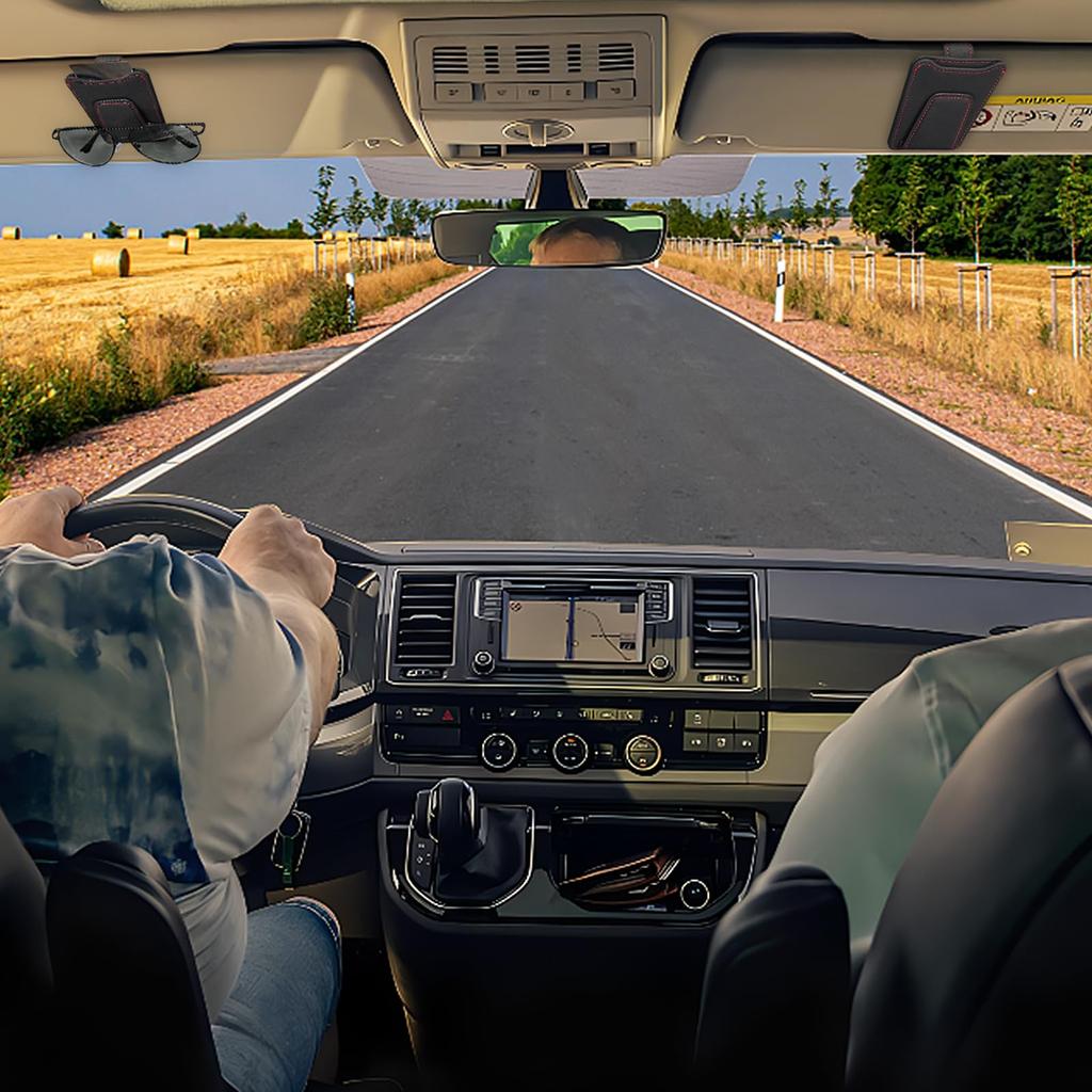 yowodana Sunglasses Holder Car Eyeglass Holder Car Eyeglass Clip Car Card Holder Easy to