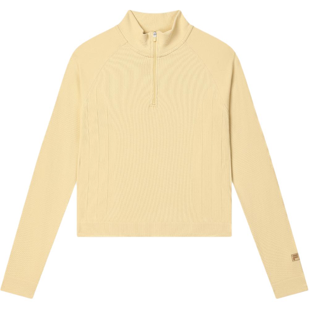 FILA Original Soft Comfortable Long Sleeve Knit Top Women tops Sea-Shell F71W439201F-LK