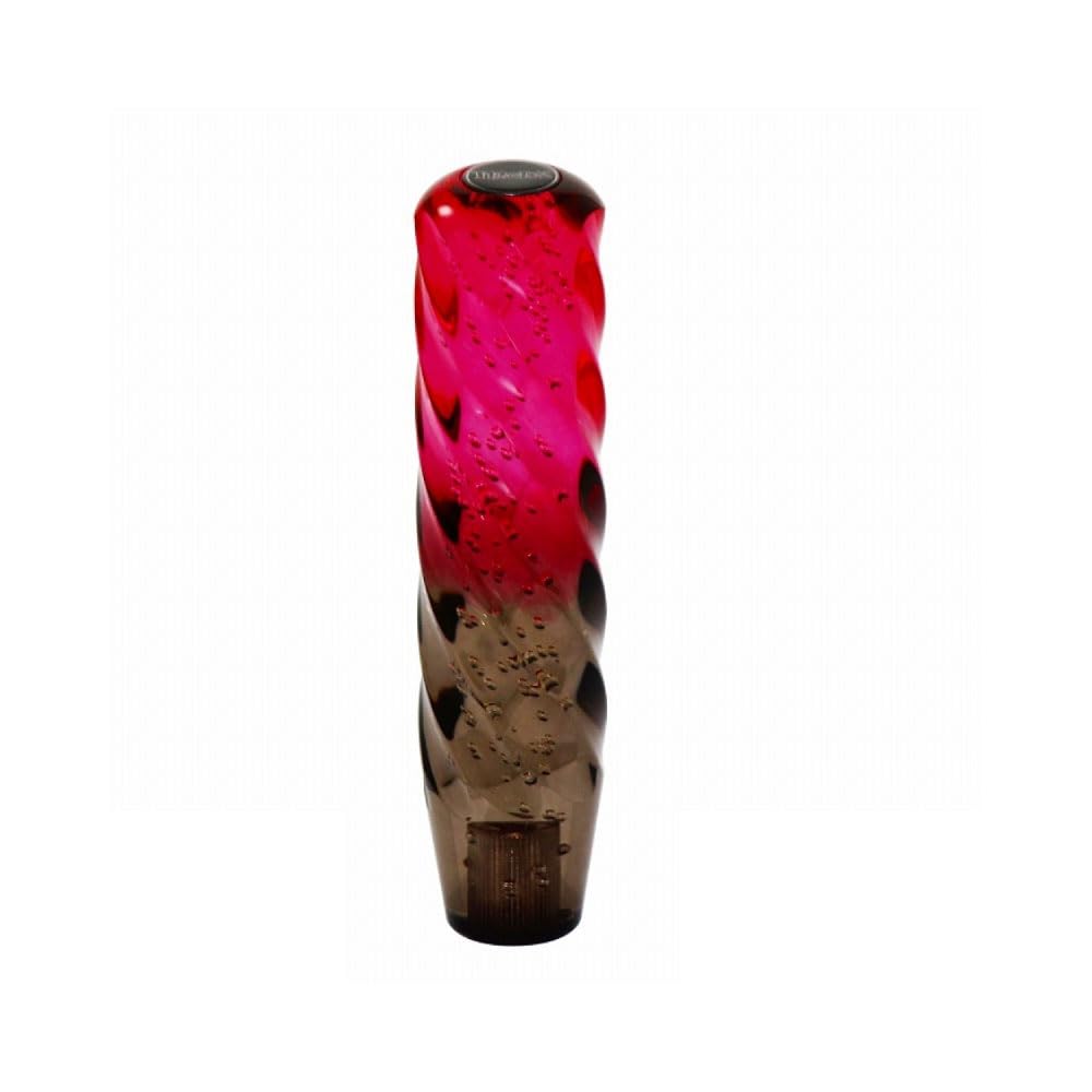 

200mm Spiral Shift Knob with Conversion for Kei and Mazda Titan Dash Adapter, Red/Black, Isuzu, Mitsubishi, Trucks,