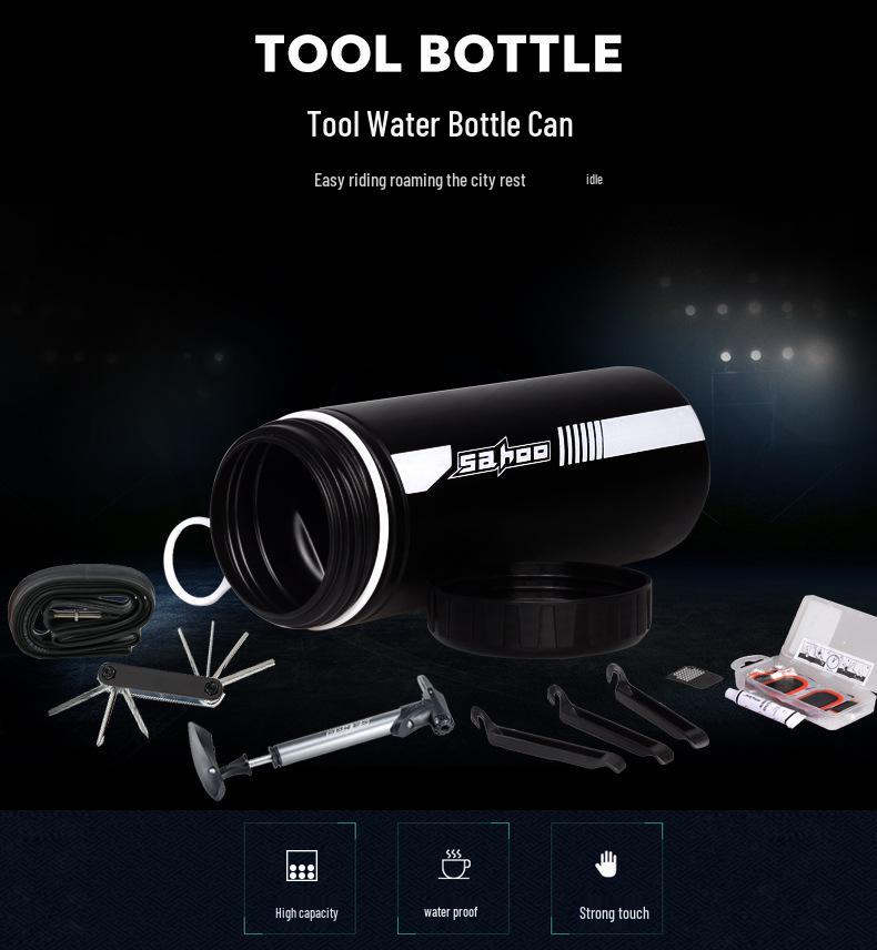 Sahoo Bicycle Water Bottle Storage & Repair Tool Can for Mountain and Road Bikes