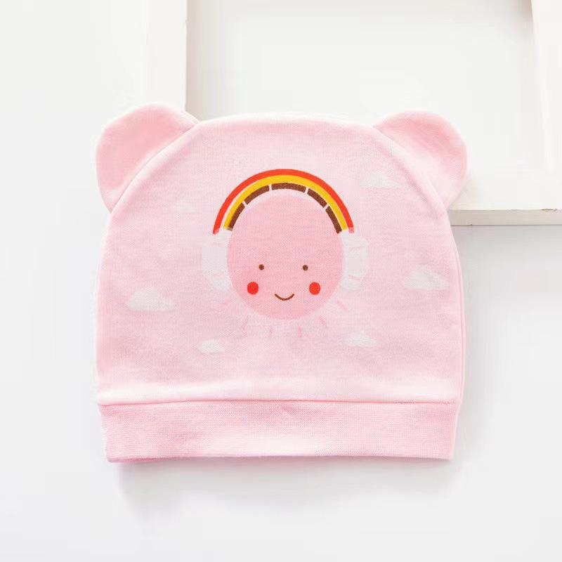 Infant Pure Cotton Hat: Single Layer, 0-3 Months, Spring/Summer/Autumn Protection
