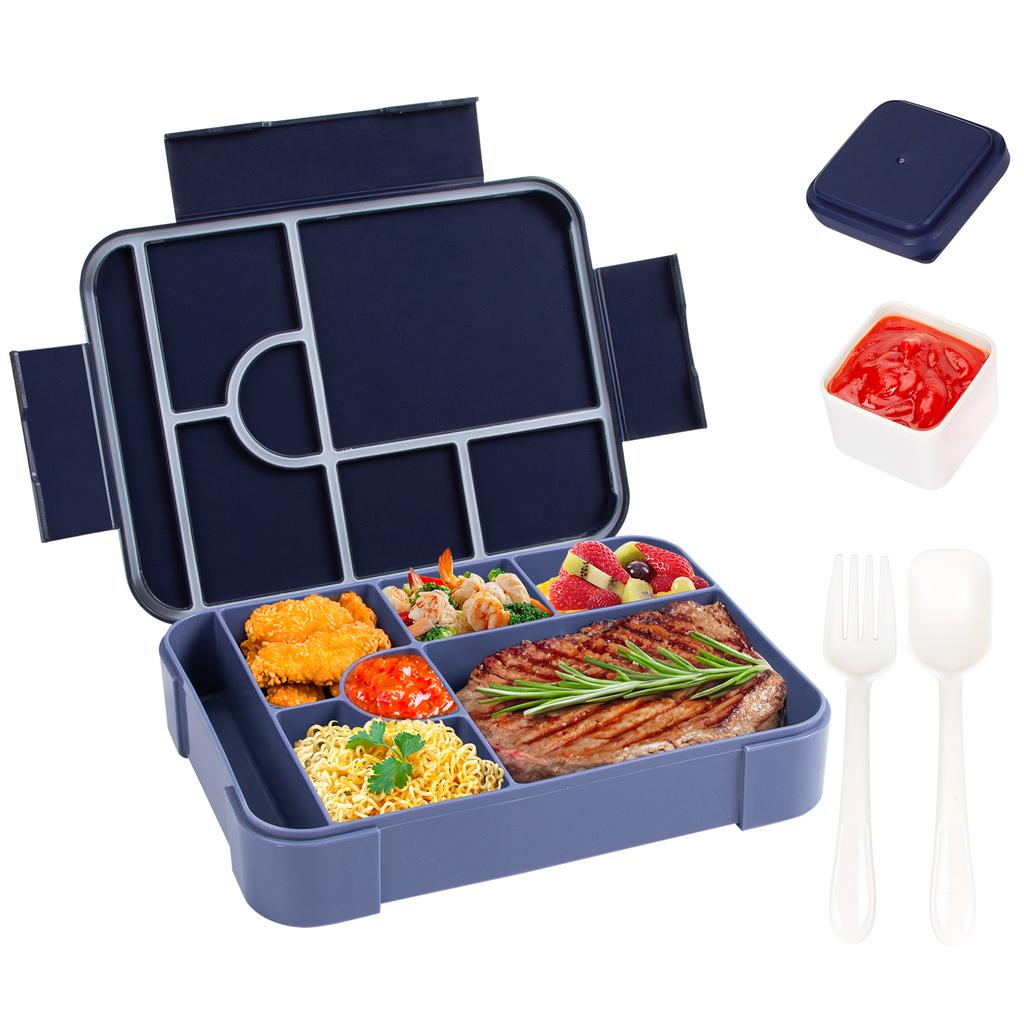 Large Capacity Bento Lunch Box for School Microwave Bento Box Leak-Proof Sealing Portable Divided Fresh-Keeping Food Container