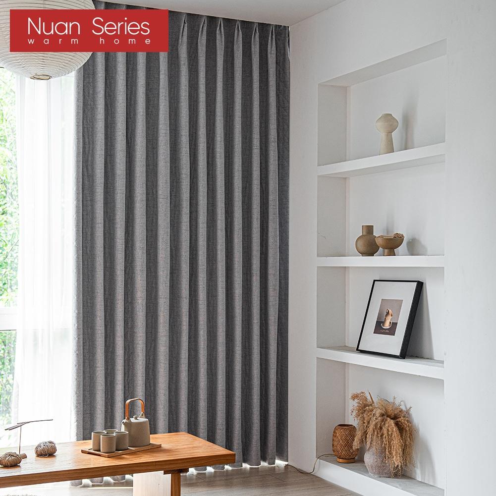 1 Stück Nuan Serie Minimalistischer Uni-Strukturierter Verdunkelungsvorhang, Geprägte Rautensteppung Dicke Vorhänge für Schlafzimmer Wohnzimmer Heimdekoration