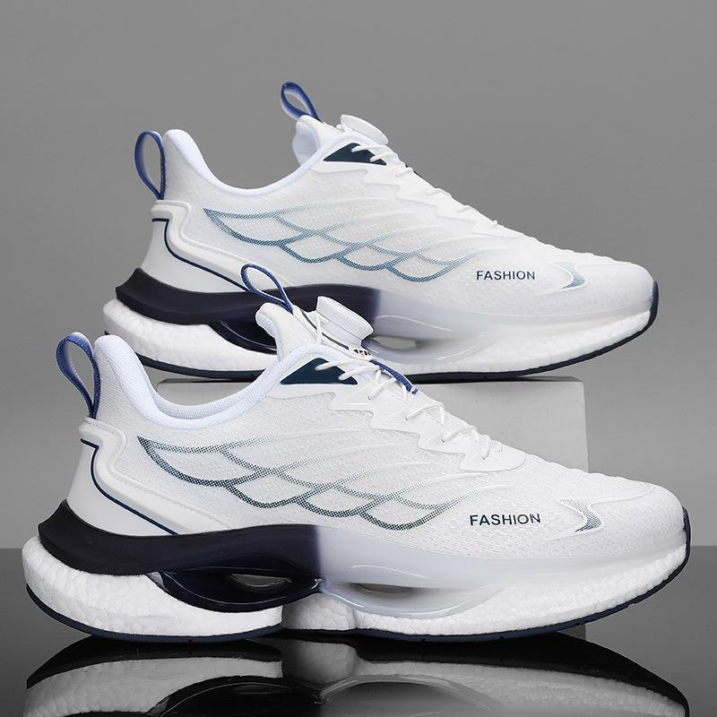 Luxury Men Marathon Race Running Shoes 2025 Summer Elasticity Damping Sneakers Carbon Plate Air-cushion Sports Shoes 45