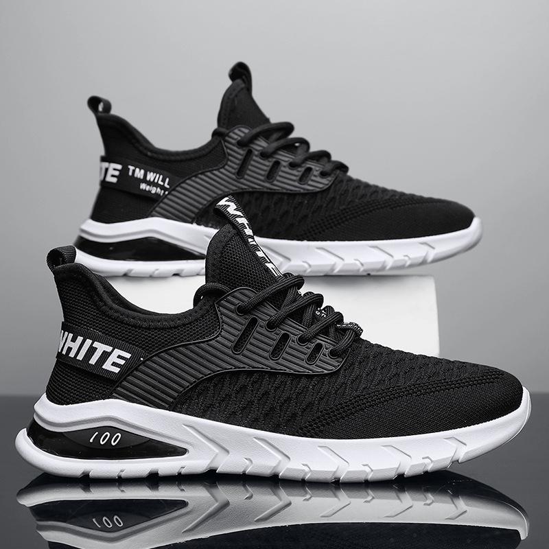 Summer new fly-woven shoes student low-top mesh breathable jogging shoes casual sports shoes
