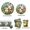 51pcs Dinosaur Party Supplies Includes Plates Napkins Cups Tablecloth, 10 Guests