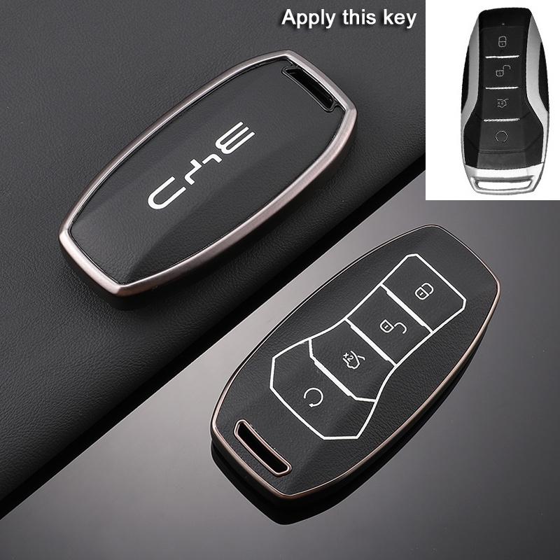 Car Key Case For BYD Yuan Plus ATTO 3 Song Han Pro Dmi Dolphin Seagull Seal U Leather Auto Accessories Keychain Key Cover Shell