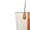Michael Kors Mk Eva Monogram Logo Stripe Color Block Leather Tote Bag Women tote White 30T9GV0T7B830