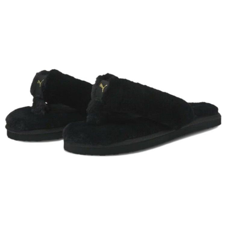 Puma Fluff Flip Comfortable Lightweight Sports Slippers Women Slippers Black 385349-01