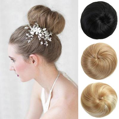 Syntetický barevný váleček na koblihy Elastické blond drdolové drdoly Syntetické válečky na koblihy Příčesky Zábal na drdol do vlasů