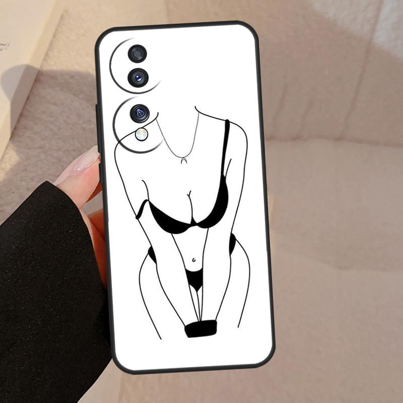 

Женский чехол Body Line Art для Honor X9a X9b X8 X9 X7 X6 a 8X 9X чехол для Honor Magic 5 4 Lite Pro 50 70 90 Lite Honor X7