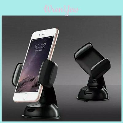Universal Car Phone Holder With Suction Cup And 360-degree Rotating Gel Base For Navigation