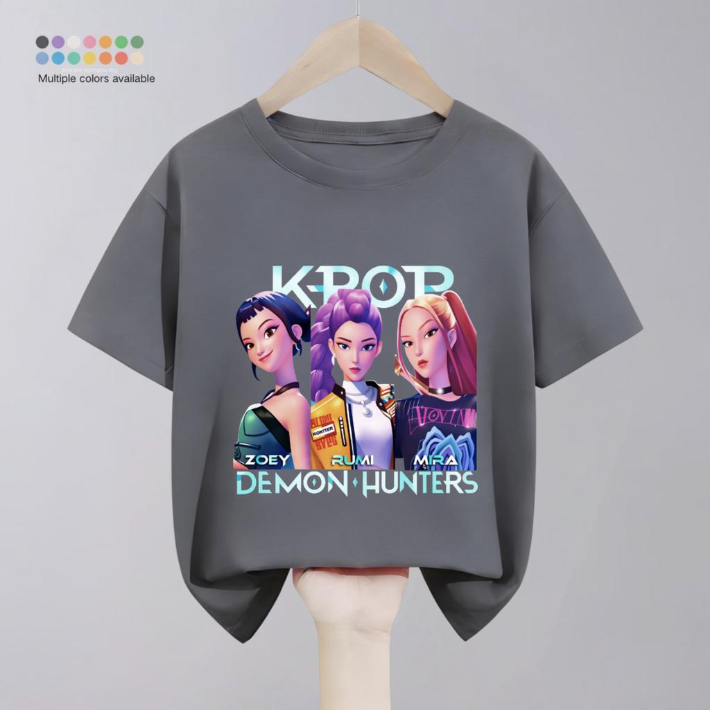 Kpop lovci démonů Dětské oblečení Trička Letní Nová móda Populární Top s krátkým rukávem Tričko Dětské oblečení Ležérní trička