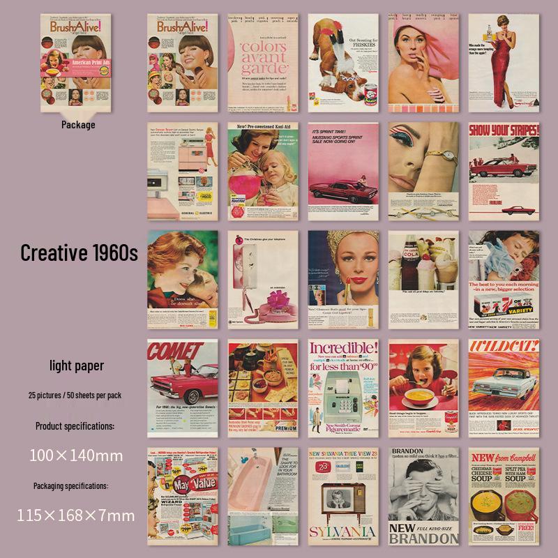 Beautiful Day Retro Theme Poster Paper: Trendy American Journal Wall Decor