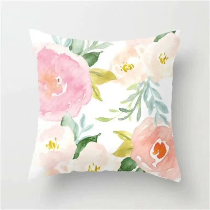 Classic Floral Unique Pillowcase Sofa Bed Home Decor Throw Cotton Car Chair Beautiful Linen Delicate