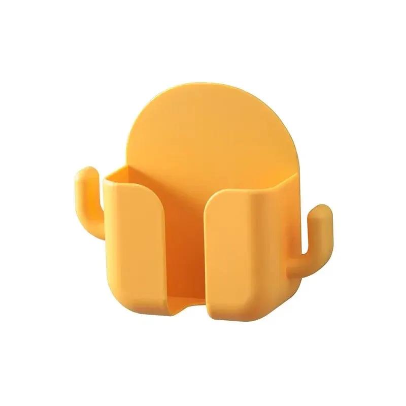 1pcs Punch-free Mobile Phone Holder Wall Mount Stand Remote Control Organizer Storage Box Charging Bedside Container Rack Gift