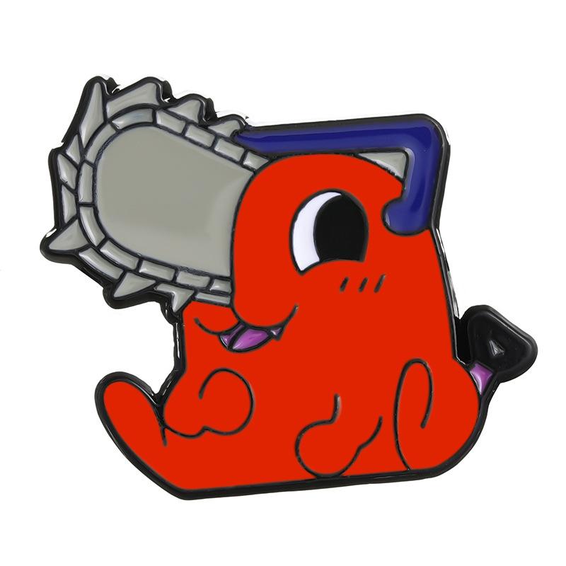 

Creative Chainsaw Cartoon Anime Alloy Brooch Stylish Metal Badge For Accessories Clothing XZ7825