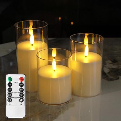 3PCS LED Flameless Electronic Candles Lights LED Tea Lights For Valentine's Day Gift Home Party Wedding Christmas Decor