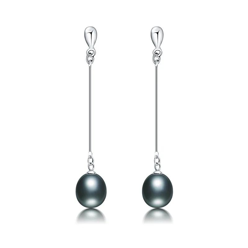 Long Drop Earrings Natural Freshwater Pearl Drop Earrings Elegant Fashion Jewelry for Womem